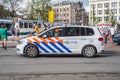 Amsterdam Police Car in the city - AMSTERDAM - THE NETHERLANDS - JULY 20, 2017