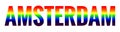 Amsterdam rainbow lettering