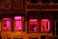 Amsterdam red light district Royalty Free Stock Photo