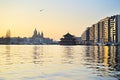 Amsterdam river skyline Royalty Free Stock Photo