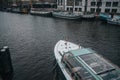 Amsterdam river tram with tourist sightseeing