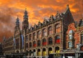 Amsterdam`s former Main Post Office - now transformed into the stores. Royalty Free Stock Photo