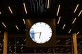 Amsterdam Schiphol Airport Clock inside the Terminal Royalty Free Stock Photo