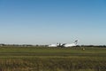 Amsterdam, Schiphol airport, the Netherlands, 09/20/2019, Flybe airplane is ready to take off from the runway, ATR 72, Aerei di Tr