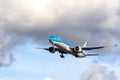 AMSTERDAM, SCHIPHOL THE NETHERLANDS - 18 JANUARY 2023: klm commercial passenger plane ready for landing.