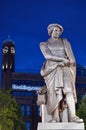 AMSTERDAM - SEPTEMBER 20, 2015: Rembrant monument in front of bo