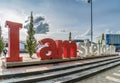 Amsterdam, September 17th 2017: iAmsterdam sign in front of the