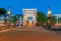 Amsterdam. Skinny Bridge. Royalty Free Stock Photo