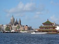 Amsterdam skyline Royalty Free Stock Photo