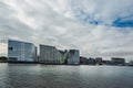 Amsterdam skyline from IJ river