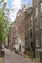 Amsterdam street with historical buildings