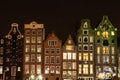 Amsterdam street at night