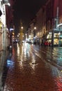 Amsterdam street after rain Royalty Free Stock Photo