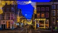 Amsterdam streets in the night time Royalty Free Stock Photo