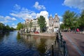 Amsterdam style canal houses in the Dutch capital