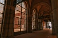 Amsterdam at summer night. Famous national Rijks museum general view at dusk