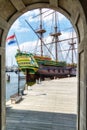 The Amsterdam, three-masted ship, clipper ship, replica, Dutch East India Company ship, Maritime Museum, Amsterdam, Holland,