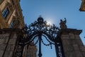 Gate into the gardens of the WÃÂ¼rzburg Residence Royalty Free Stock Photo