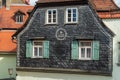 Historic building frontage detail in Bamberg Germany.