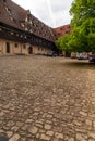 Courtyard of the Alte Hofhaltung Old Court in Bamberg Germany.