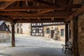 Courtyard of the Alte Hofhaltung Old Court in Bamberg Germany.