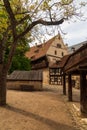 Courtyard of the Alte Hofhaltung Old Court in Bamberg Germany.