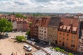 Skyline of Nuremberg from Kaiserburg Nuremburg Imperial Castle of Nuremberg Royalty Free Stock Photo