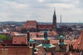 Skyline of Nuremberg from Kaiserburg Nuremburg Imperial Castle of Nuremberg Royalty Free Stock Photo