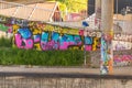 Graffiti on bridgework in Regensburg Germany