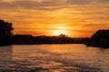 Sunset on the Danube in Germany