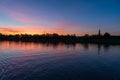 Sunset on the Danube in Germany Royalty Free Stock Photo
