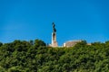 SzabadsÃÂ¡g szobor Liberty Statue from the Danube Royalty Free Stock Photo