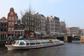 Amsterdam Tour Boat Royalty Free Stock Photo