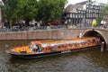 Amsterdam tour boat Royalty Free Stock Photo