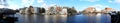 Panoramic view of the Amstel in Amsterdam, Holland Royalty Free Stock Photo