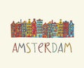 Amsterdam, vector card