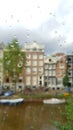 Amsterdam View On A Rainy Day Royalty Free Stock Photo