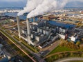 Amsterdam Westpoort, 5th of December 2020, The Netherlands. AEB waste recovery plant burning waste, industrial energy