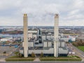 Amsterdam Westpoort, 5th of December 2020, The Netherlands. AEB waste recovery plant burning waste, industrial energy