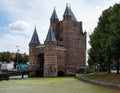 Amsterdamse Poort (Amsterdam gate), former Spaarnwouderpoort, in Haarlem on July 27 2022 Royalty Free Stock Photo