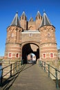 The Amsterdamse Poort city gate built between 1400 and 1500 in Haarlem Royalty Free Stock Photo