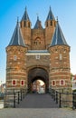 The Amsterdamse Poort, an old city gate of Haarlem, The Netherlands