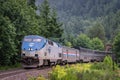 Amtrak`s Empire builder train passes through Index Washington