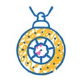 amulet accessory flat icon doodle illustration Royalty Free Stock Photo