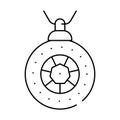 amulet accessory line icon vector illustration flat Royalty Free Stock Photo