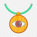 Amulet against the evil eye icon, cartoon style