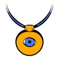 Amulet against the evil eye icon, icon cartoon