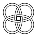 Amulet Celtic knot vector Celtic knot intertwined lines symbol of longevity and health