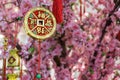 An Amulet Hanging On A Decorated Tree Royalty Free Stock Photo