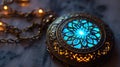 The amulet for protection against dark forces and negativity. Magical glow Royalty Free Stock Photo